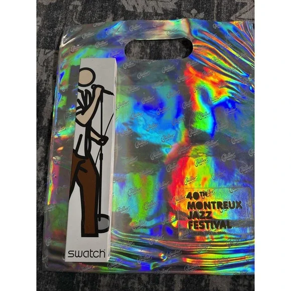 Swatch 40th Montreux Jazz Festival Watch 2006 Julian Opie For Artists Only Rare