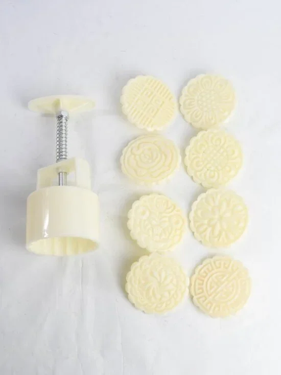 Mid-Autumn Festival DIY Hand Pressure Moon Cake Mold Set of 8 Large