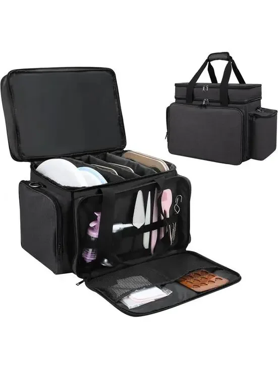Baking Supplies Storage Case - Cake Decorating Organizer for Bakers