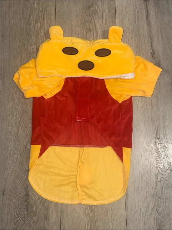 Yellow & Red Kids Bear Costume Hoodie - Plush Character Costume