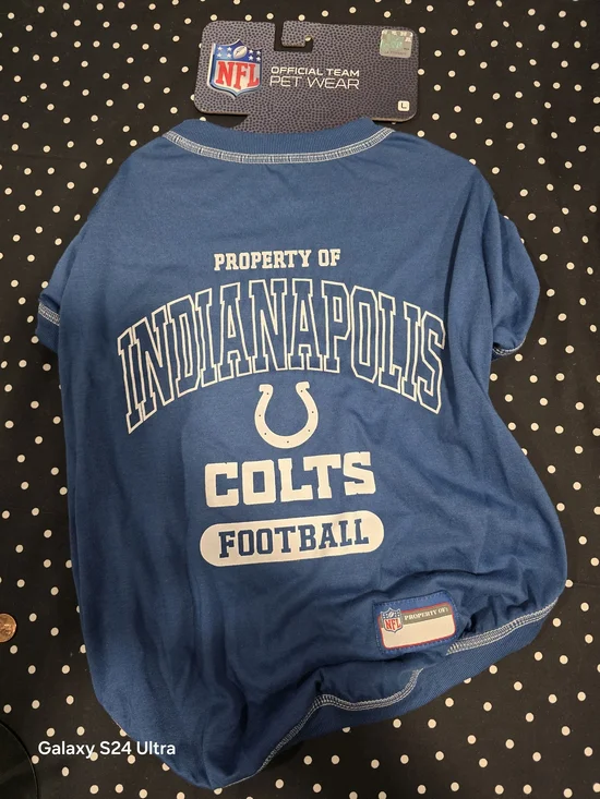 NFL PET WEAR COLTS DOG SHIRT SZ LARGE
