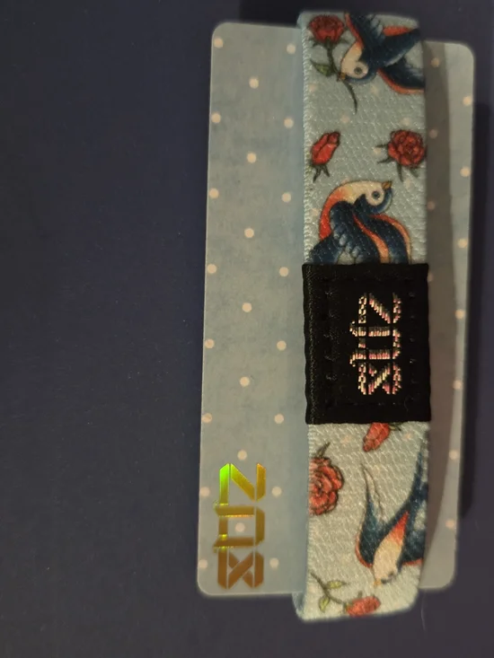 Zox Floral Blue Elastic Wristband - Hope Knows No Bounds