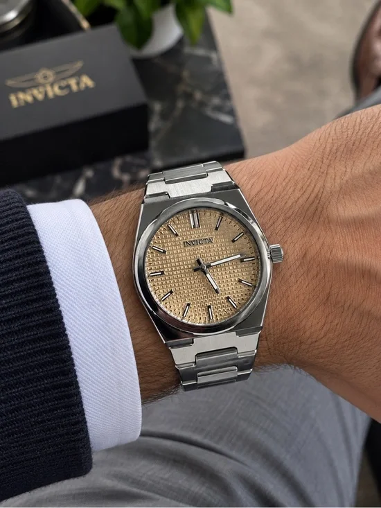 Invicta Celestial Men’s Watch 40mm Steel Cream Dial New with Box 69404