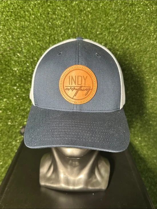 Navy and White Indy Everything Trucker Hat