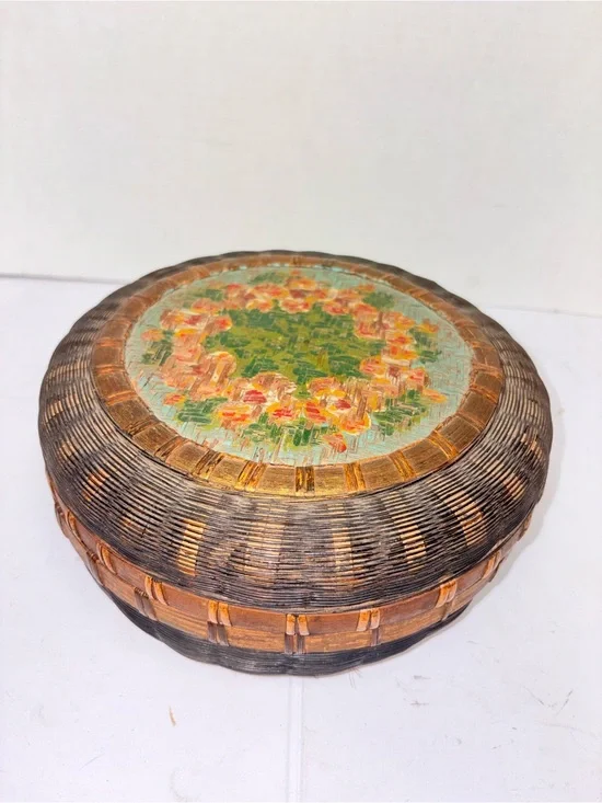 Vintage Chinese Sewing Basket