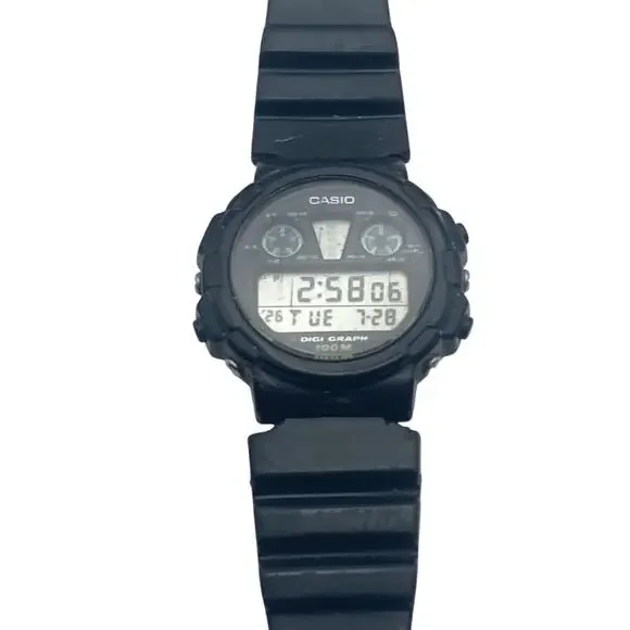 VTG Rare Casio Digi Graph Display DGW-30 Digital Men's Sport Watch WR Chrono