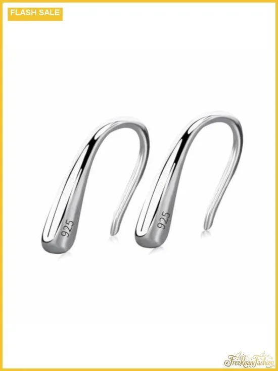 Teardrop Drop Dangle Earrings 14K White Gold Plated Sterling Silver
