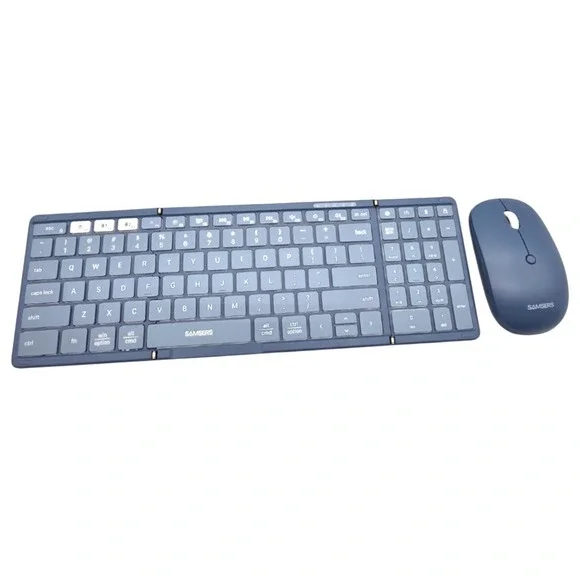Samsers Foldable Bluetooth Keyboard Mouse Combo 2.4G BT5‎ Travel Full Size