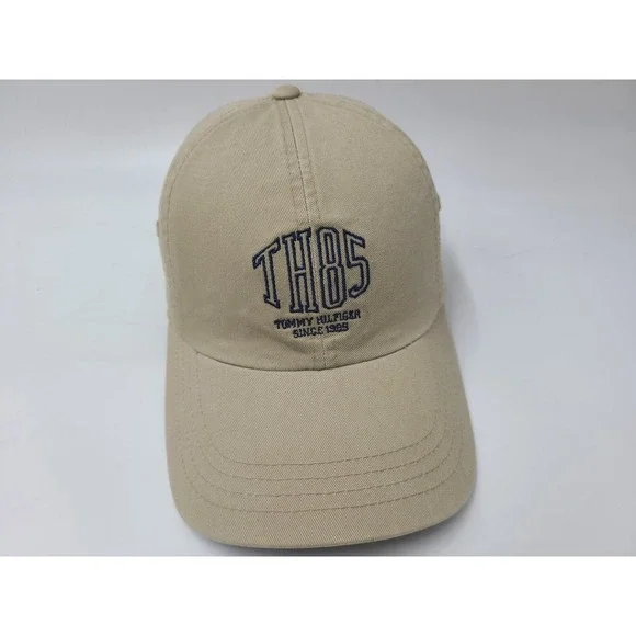 Youth Tommy Hilfiger TH85 Adjustable Hat Cap Cotton Casual Logo Boy Girl‎ Beige