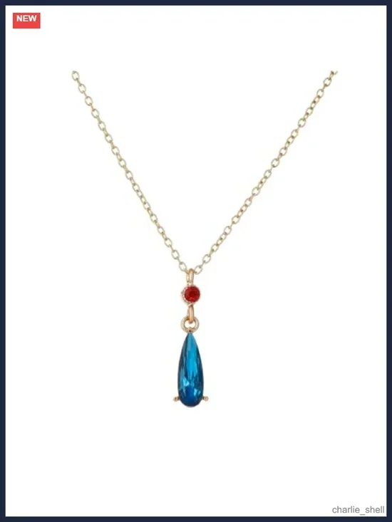 Teardrop Necklace Costume Jewelry Cosplay Accessory