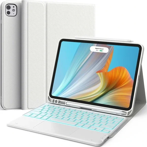 CHESONA iPad Pro 11 M5‎ M4 Keyboard Case Touchpad Backlit Magnetic Detachable