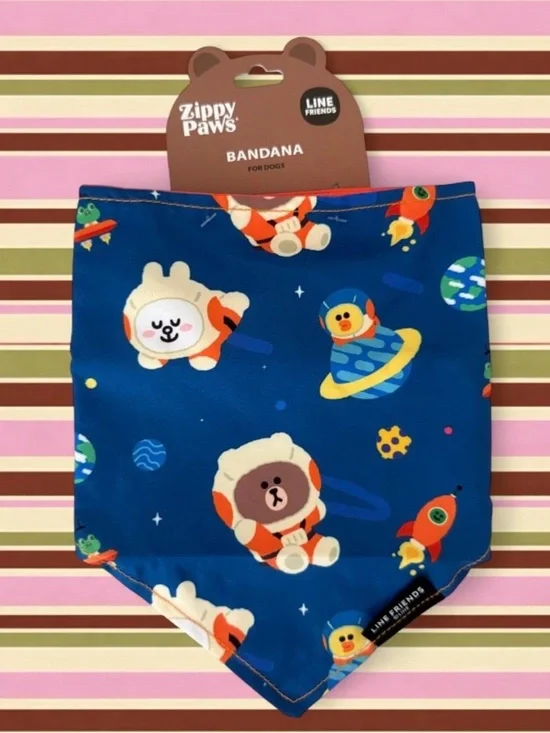 Zippy Paws Bandana for Dogs Line Friends Bear Brown's Space Odyssey