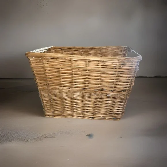Rectangular‎ Wicker Bamboo Rattan Woven Magazine Record Holder BOHO 14