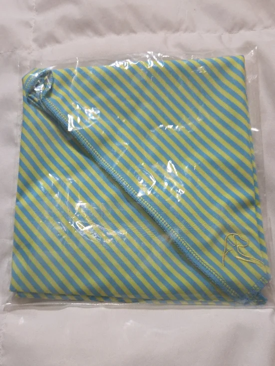 Rhoback Lime Green & Light Blue Striped Dog Bandana
