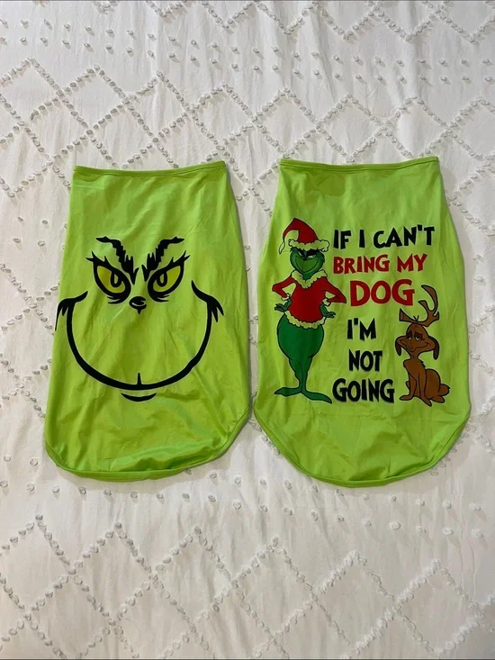 Grinch Green Dog Shirts - Holiday Graphic nwot new l/xl