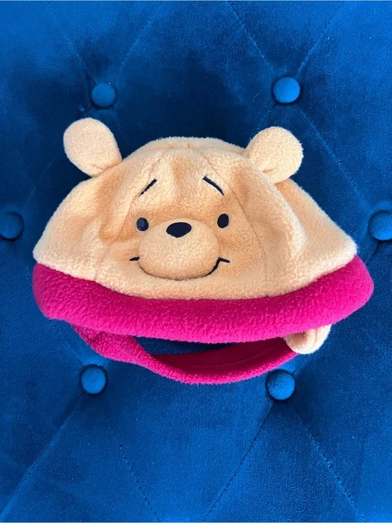 Disney Store Winnie The Pooh Hat Embroidered Felt Ears Fuzzy Winter Cap Infant