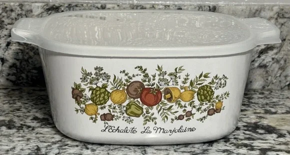 Corning Ware Spice of Life L'Echalote La Marjolaine A-3-B 3 Qt. Plastic Lid-READ