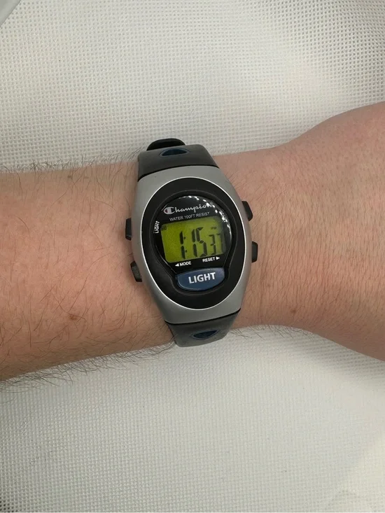 Vintage Champion Digital Multifunction Sports Watch, Silicone Strap, Running