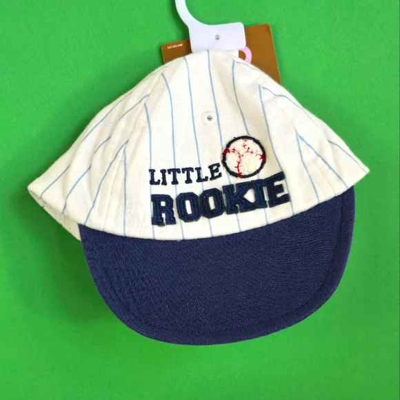 NWT 3-9M Baby Boys Basketball CAP HAT Sports Little Rookie Blue & White (Q6)