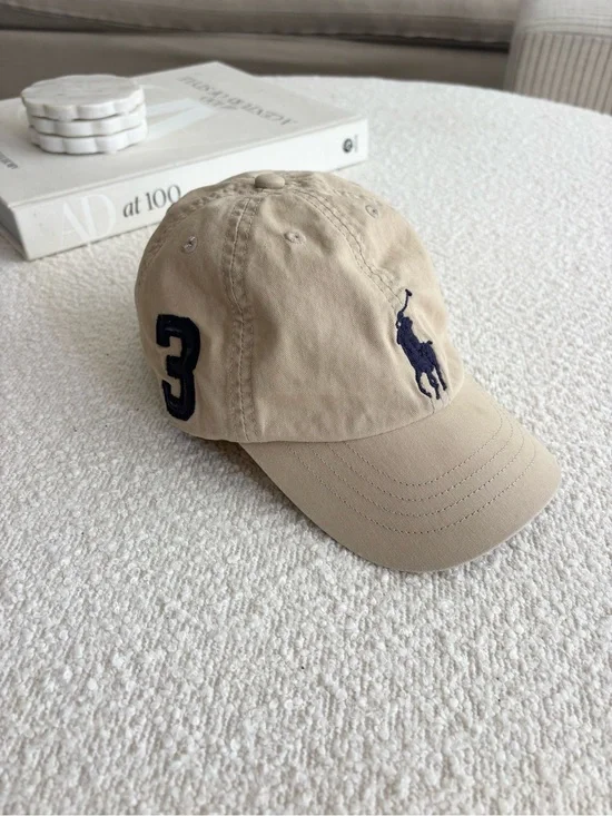 Kids Big Pony Khaki Polo by Ralph Lauren Cap