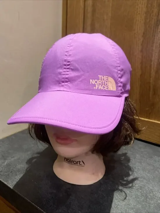 The North Face Hat Adjustable Youth MPurple Lightweight Hiking Running Cap Logo