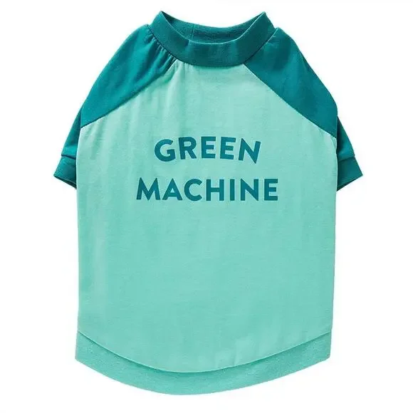 NWT Top Paw Green Machine Raglan Dog Shirt Small