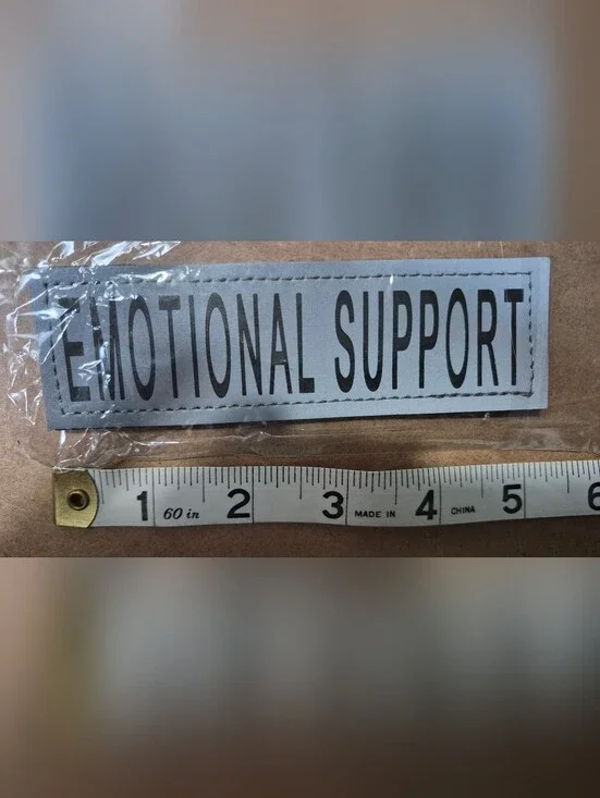 Emotional Support Velcro Patch - Grey And Black