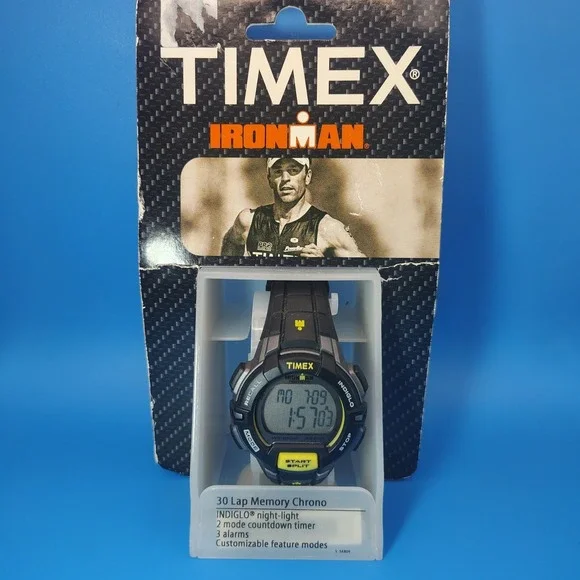 New! Vintage 2015 Timex Iron Man 38mm Mens Quartz Digital Watch‎ Nos Full Set
