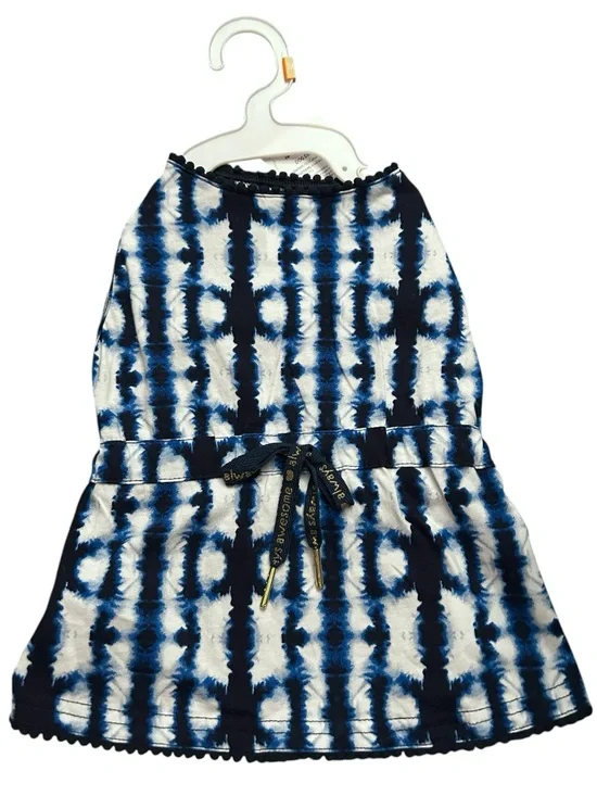 NWT Top Paw Blue Shibori Dog Dress - Size Medium