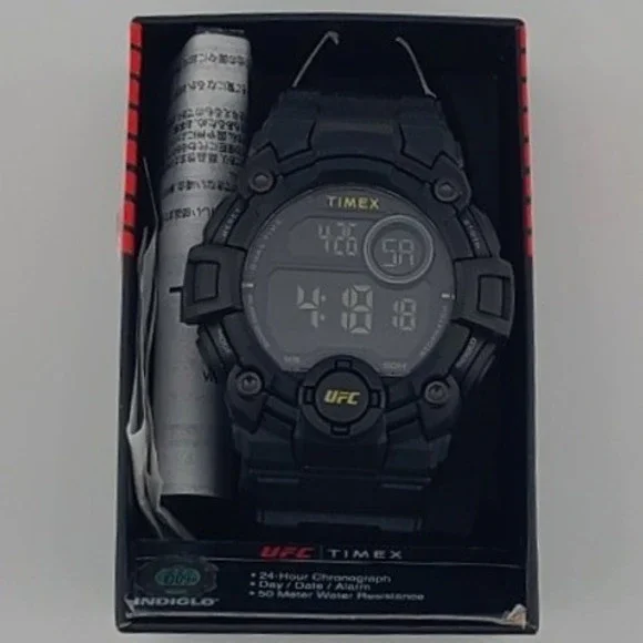 Timex UFC Official Timekeeper Men's Digital Watch Black Chronograph