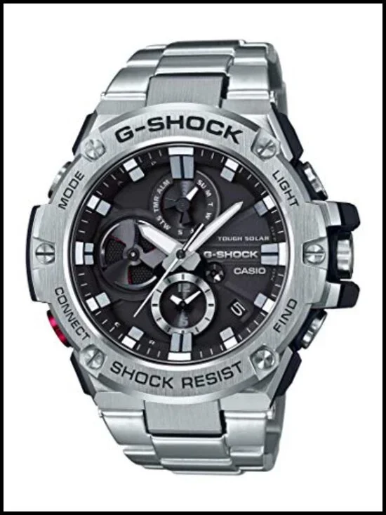 Casio G-Shock G-Steel Analog Quartz Watch Solar Powered Stainless Steel