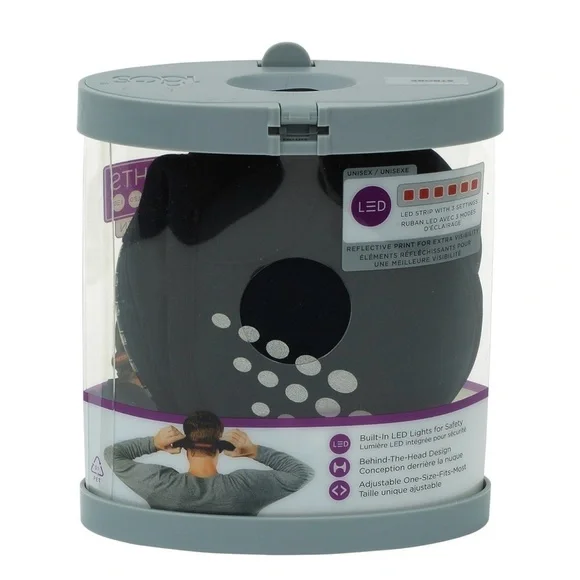 Black LED Reflective Headband