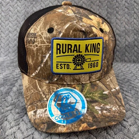 Rural King Estd 1960 Youth Camo Outdoor Cap Trucker Hat Snapback Camouflage OSFM