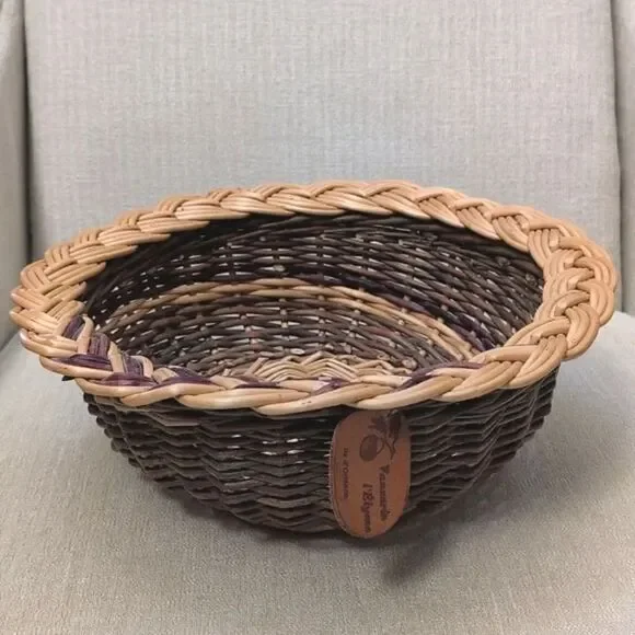 Vannerie L'Elyme Woven Wicker Basket Bowl