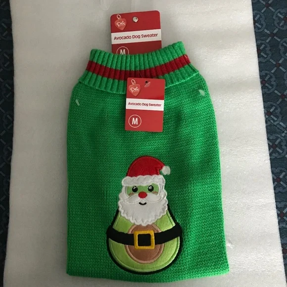 Pet Central Avocado Dog Sweater NEW Size M-14”/35.56cm