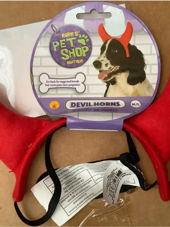 Rubie's Red Devil Horns Dog Costume Headband