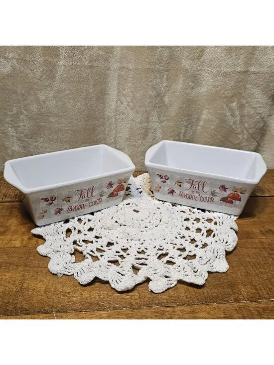 2 Royal Norfolk Ceramic Mini Loaf Double Sided “Fall Is My Favorite Color”