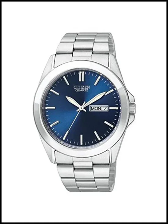 Mens Classic Quartz Watch Stainless Steel Bracelet Day Date Analog