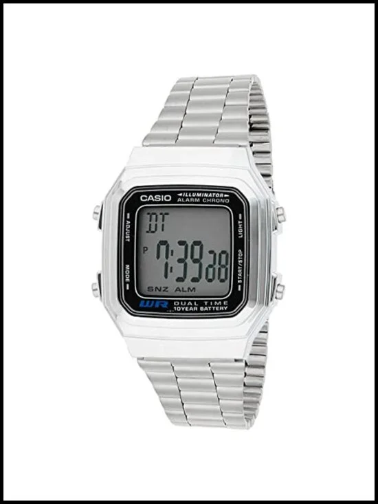 Casio Men's Vintage Digital Quartz Watch Stainless Steel Bracelet