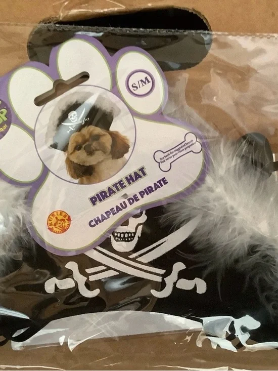 Pirate Hat Caribbean Fancy Dress Up Halloween Pet Costume Accessory