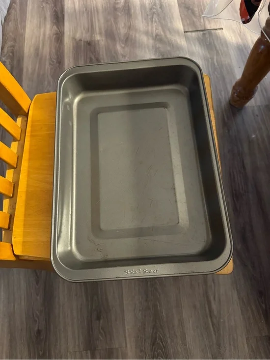 Gray Nonstick Roasting Pan - about 2 inches deep, 16 inches long, 11 inches wide