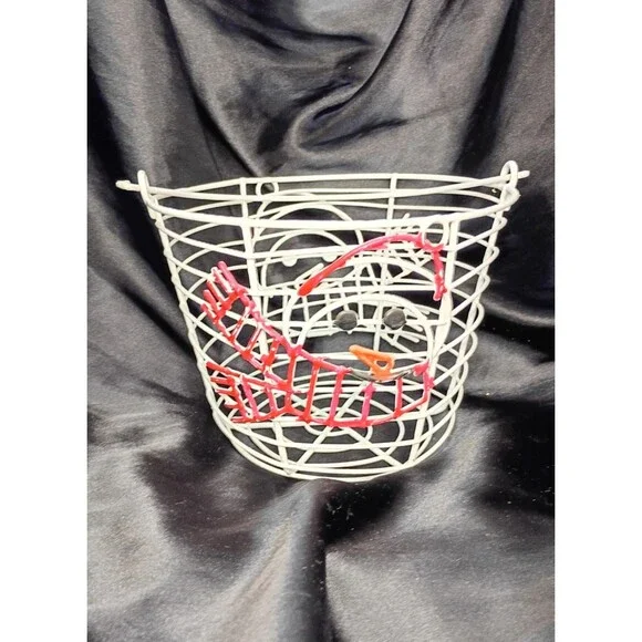 Wire Snowman Basket with Handle