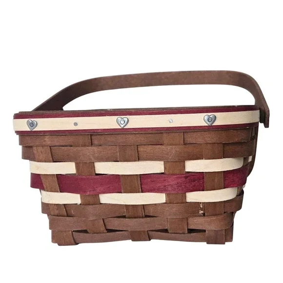 Longaberger 2009 Sweetheart Handwoven Basket‎ Signed Jeff Longaberger Hearts