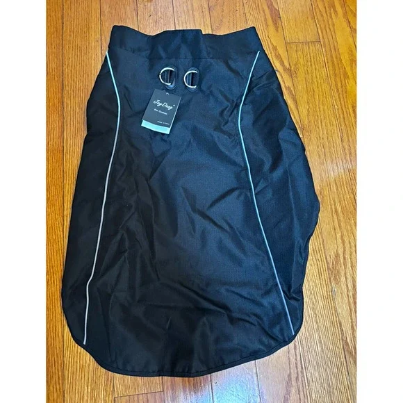 Joy Dog lined Dog winter coat, 3XL, Nylon, Adult, Black-[D]