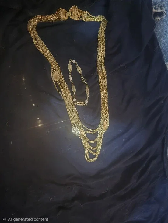 Monet Gold-Tone Layered Coin Necklace Set