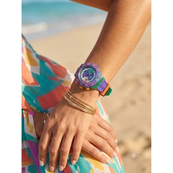 Swatch Coming Tide Scuba 200 Watch New Deadstock Collectible Vintage Swiss Watch