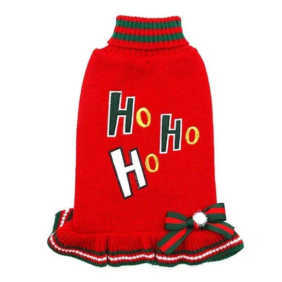 KYEESE Red‎ Dog Sweater Christmas Turtleneck Small Dogs Sweater