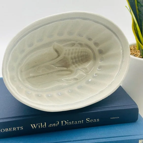 Vintage Ironstone Corn Husk Pudding‎ Jelly Mould Farmhouse Kitchen Decor
