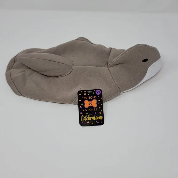 Buttons & Bones Celebrations Shark Pet Costume Dog XS Gray Fleece Halloween
