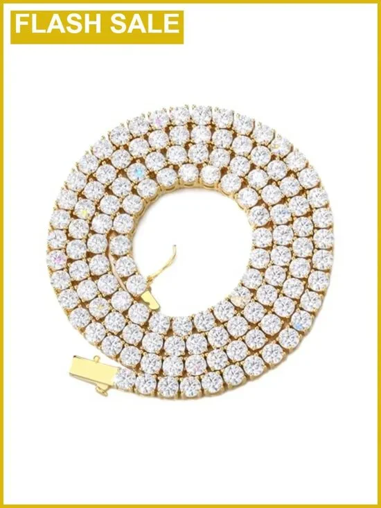 Tennis Necklace 5mm Cubic Zirconia Chain 20